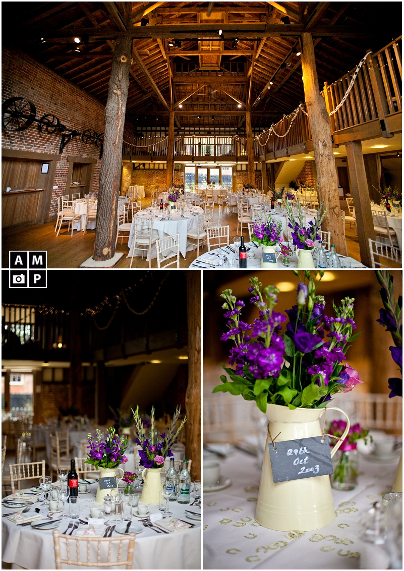 "Gaynes-Park-Mill-Barn-wedding-decor"