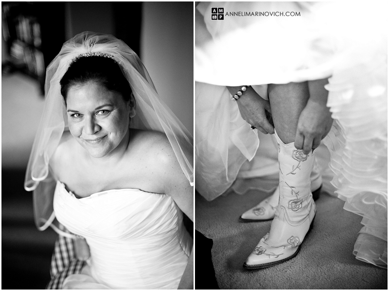 "bride-putting-cowboy-boots-on"