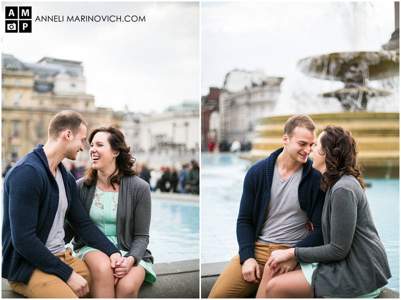 "couple-photos-in-Trafalgar-Square-london"