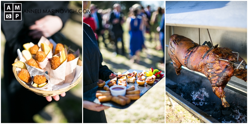"canapes-at-outdoor-wedding-with-hogroast"