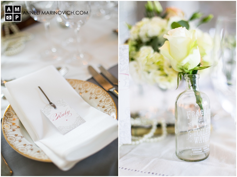 "vintage-glass-bottles-on-wedding-table"