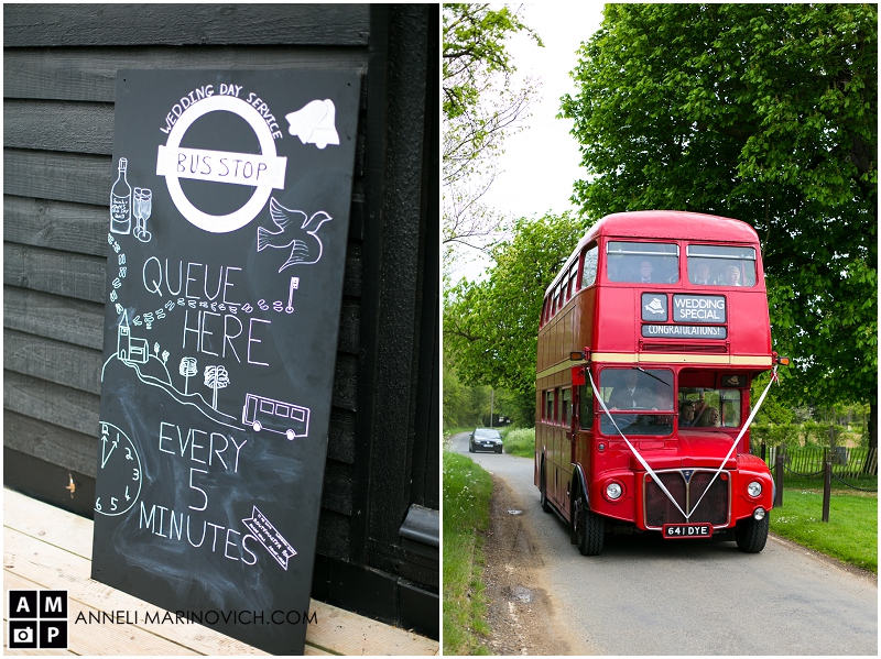 "red-routemaster-bus-for-wedding-guests"