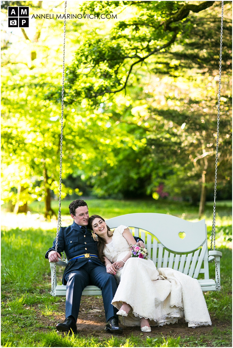 "wedding-couple-on-a-swing-The-Deer-Park-Hotel"
