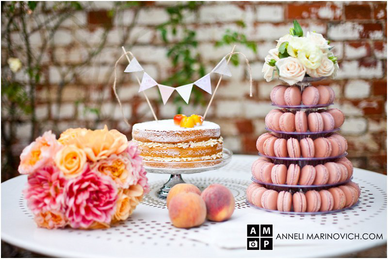 "naked-wedding-cake-with-marzipan-peaches"