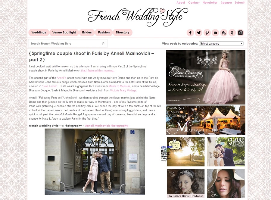 "French Wedding Style Feature"