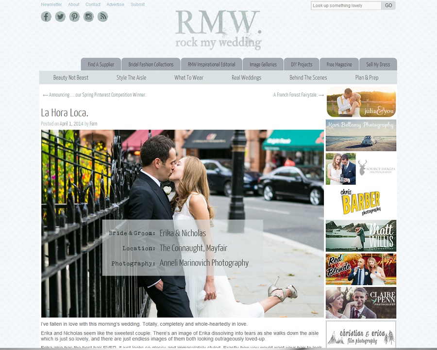 Rock My Wedding Connaught feature