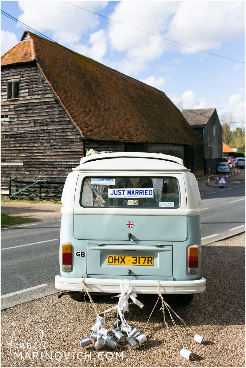 "VW-Campervan-wedding-car-Olde-Bell-Hurley-wedding"
