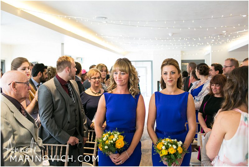"bridesmaids-wearing-electric-blue-dresses"