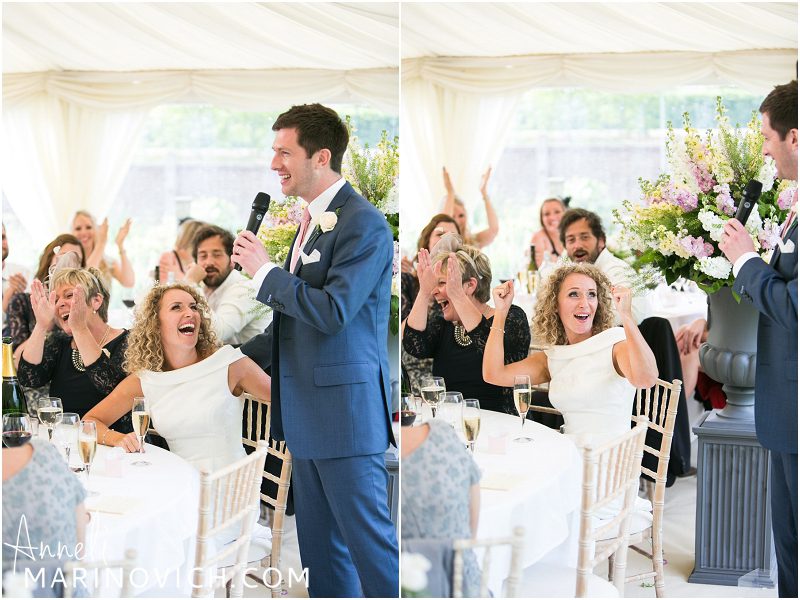 "groom-speech-with-bride-cheering"
