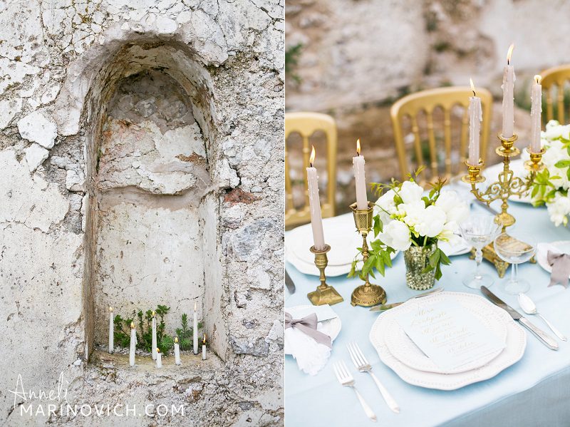 "Roman-ruins-Hotel-Caruso-wedding-table"