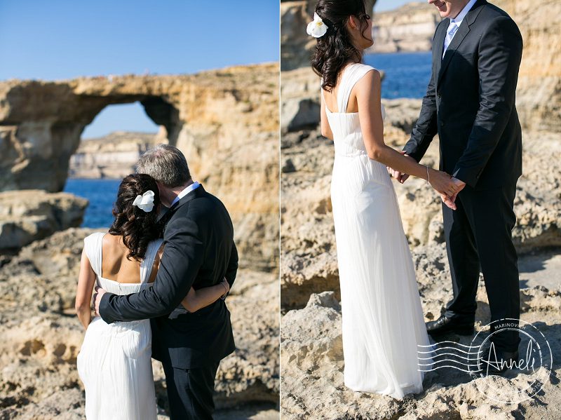 "Destination-wedding-couple-at-Azure-Window-Gozo"