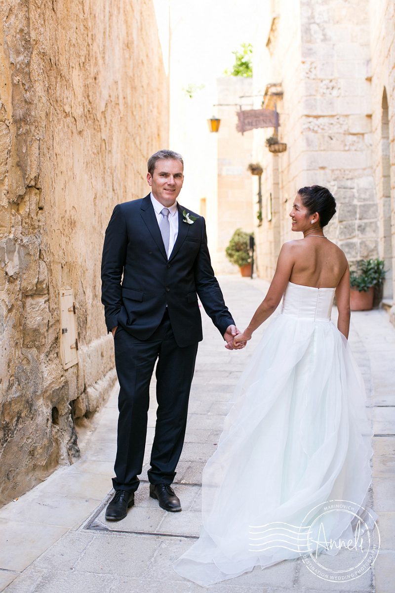 "English-wedding-couple-ties-knot-in-Malta"