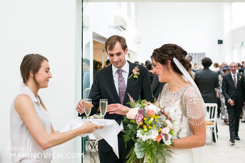 "Fazeley-studios-wedding-couple-champagne-reception"