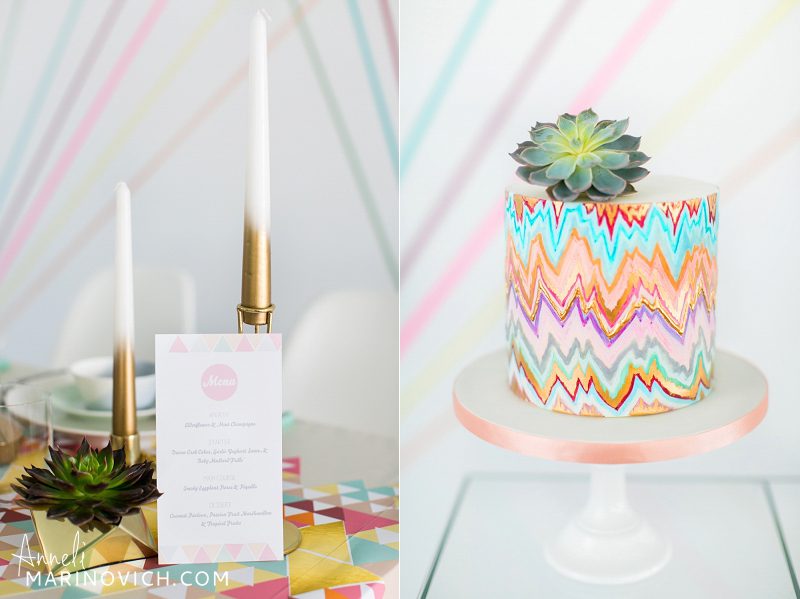 "Aztec-inspired-wedding-cake"