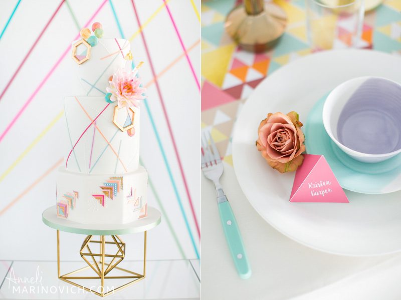 "Geometric-wedding-cake-design"
