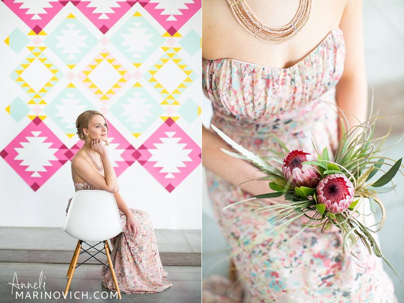 "Boho-bridesmaid-dress-floral-print"