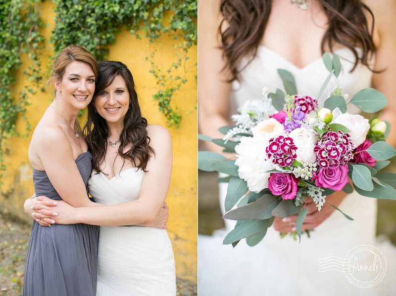 "Sweet-bride-and-sister-wedding-photograph"