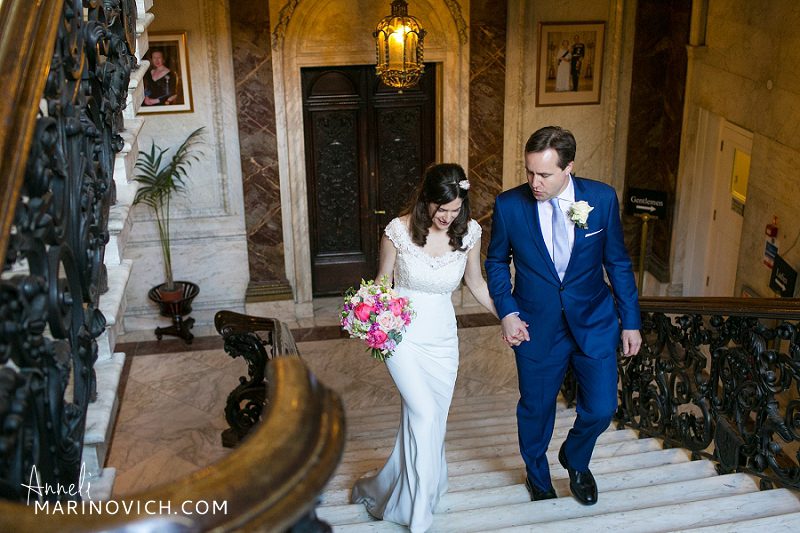 "Dartmouth-House-staircase-wedding-photos"
