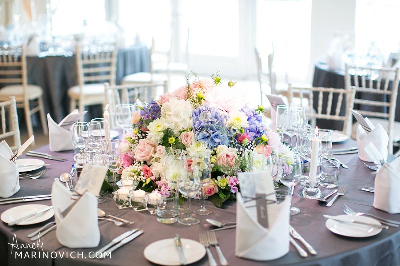 "Hydrangeas-wedding-table-centerpiece"