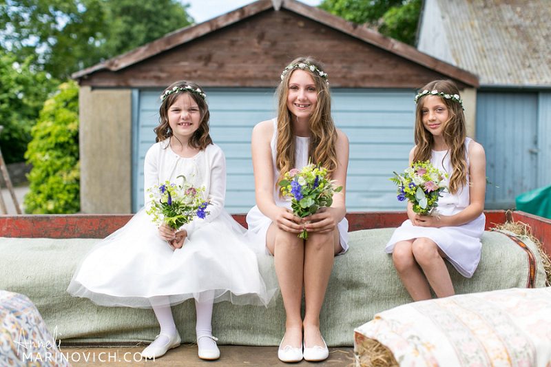 "Festival-wedding-flowergirls-wearing-flower-crowns"