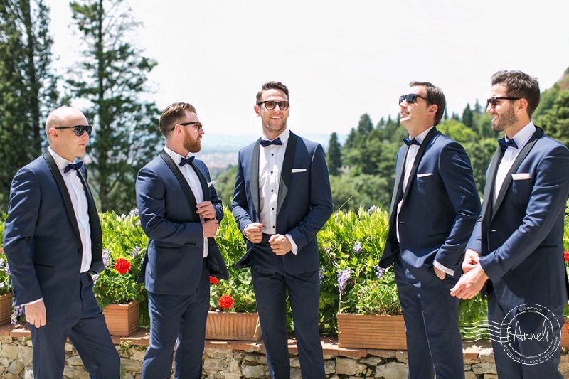 "Groom-in-tuxedo-at-Tuscany-destination-wedding-Anneli-Marinovich-photography"