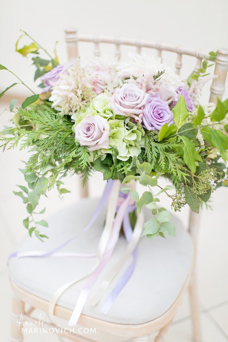 "Mint-and-lavender-bridal-bouquet-Gaynes-Park"