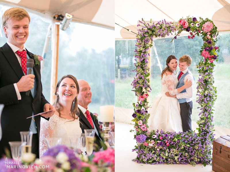 "Floral-photo-frame-Papakata-Sperry-Tent-wedding-Surrey-Anneli-Marinovich-Photography"