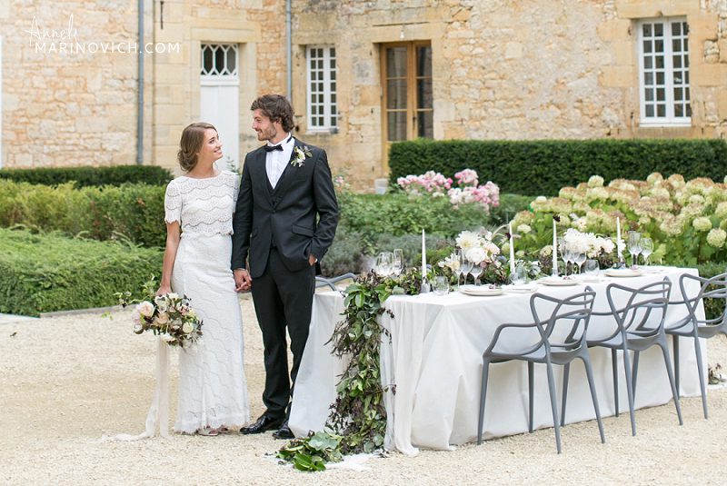 "Chateau-de-Redon-outdoor-wedding-table"