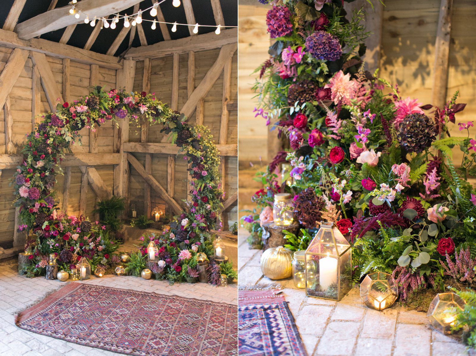 Kate Avery Flowers creates a large flower moongate arch at High Billinghurst Farm