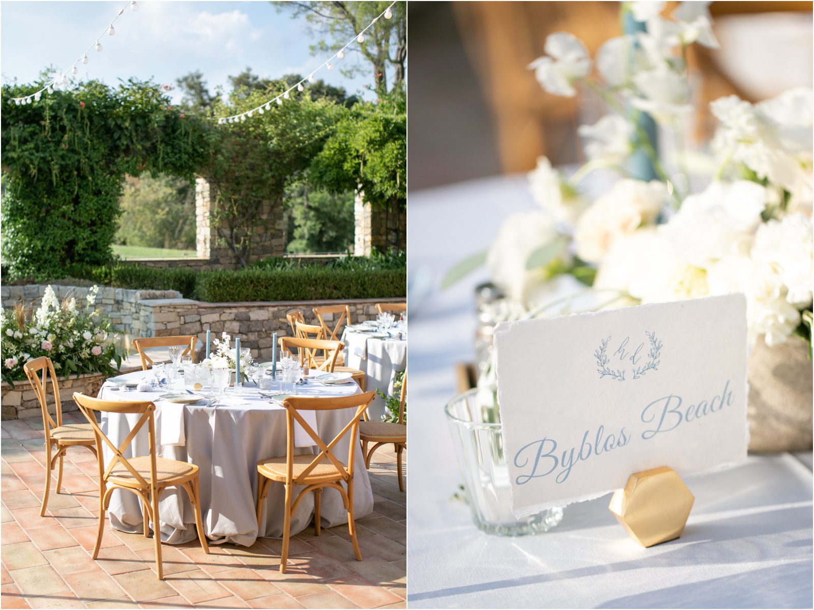 Byblos Beach Saint-Tropez wedding table names