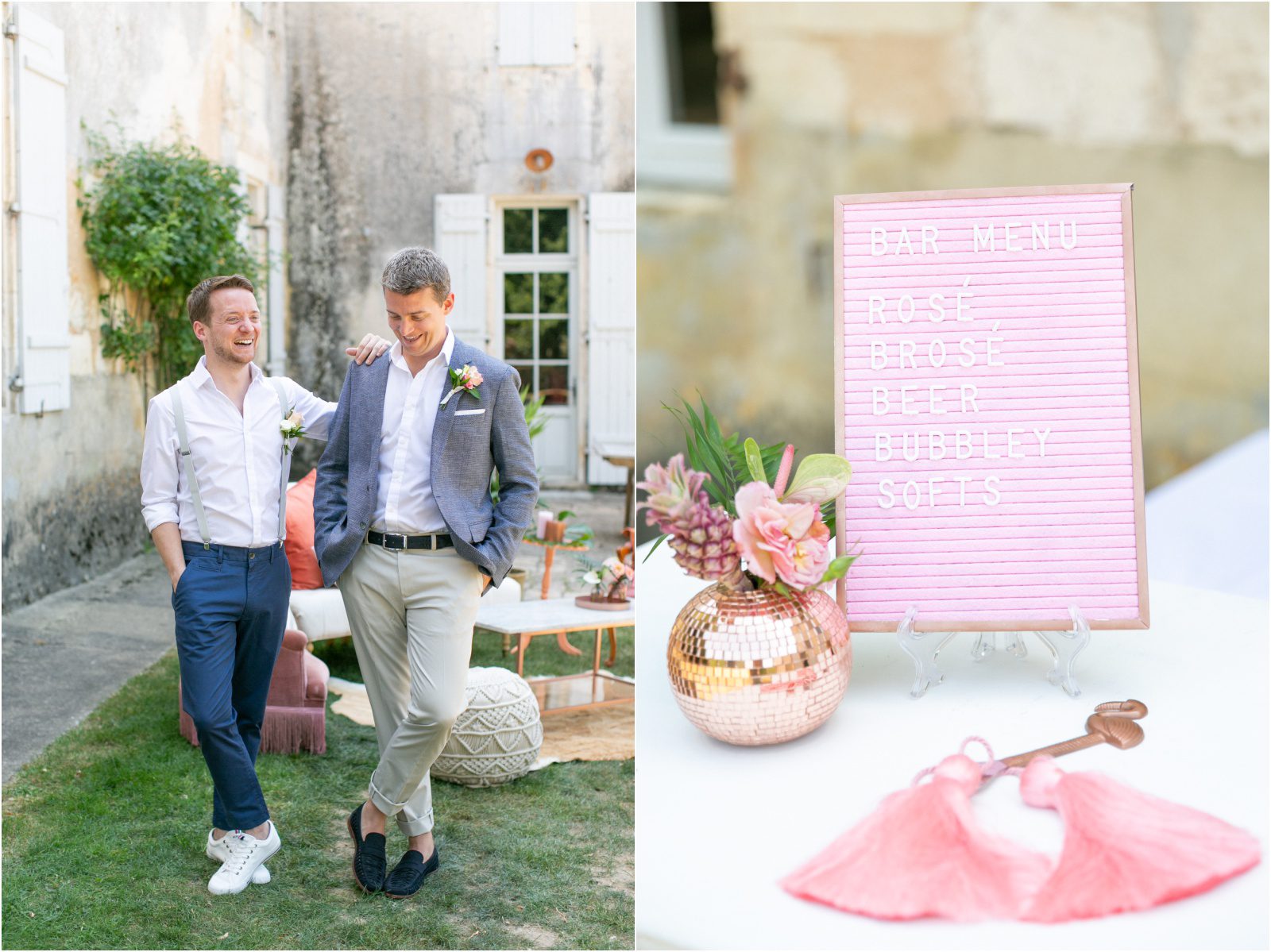 French Tropical Chic wedding in the Dordogne
