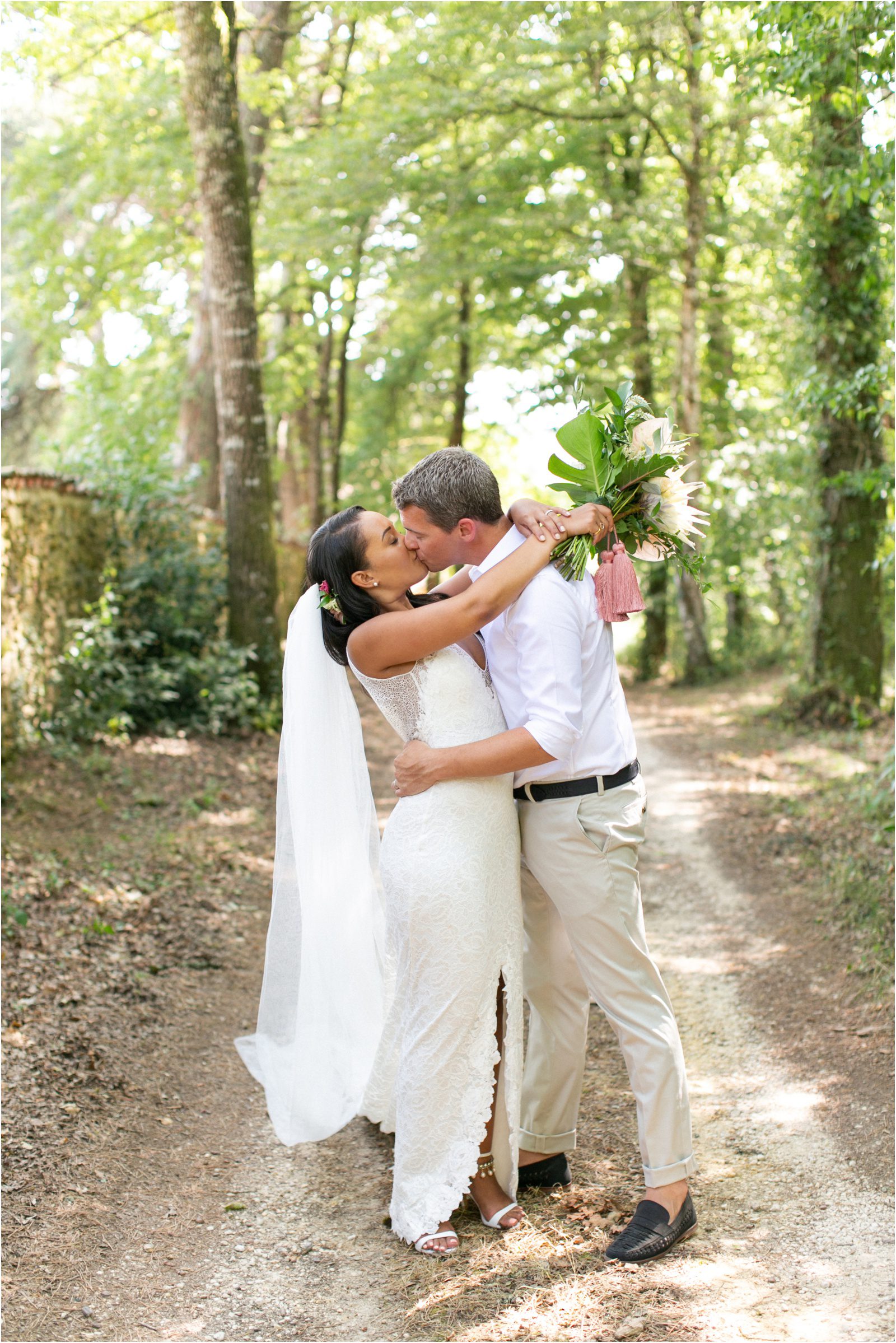 Grace Loves Lace bride marries at La Leotardie in France