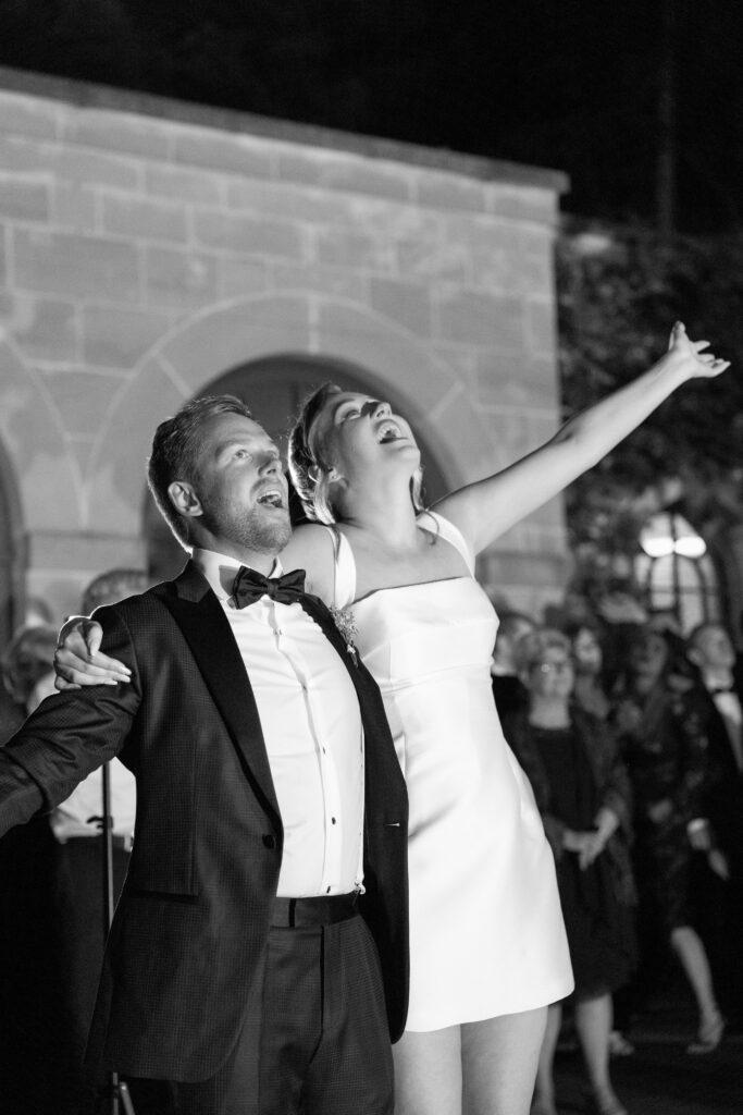 fireworks display at a Middleton Lodge wedding